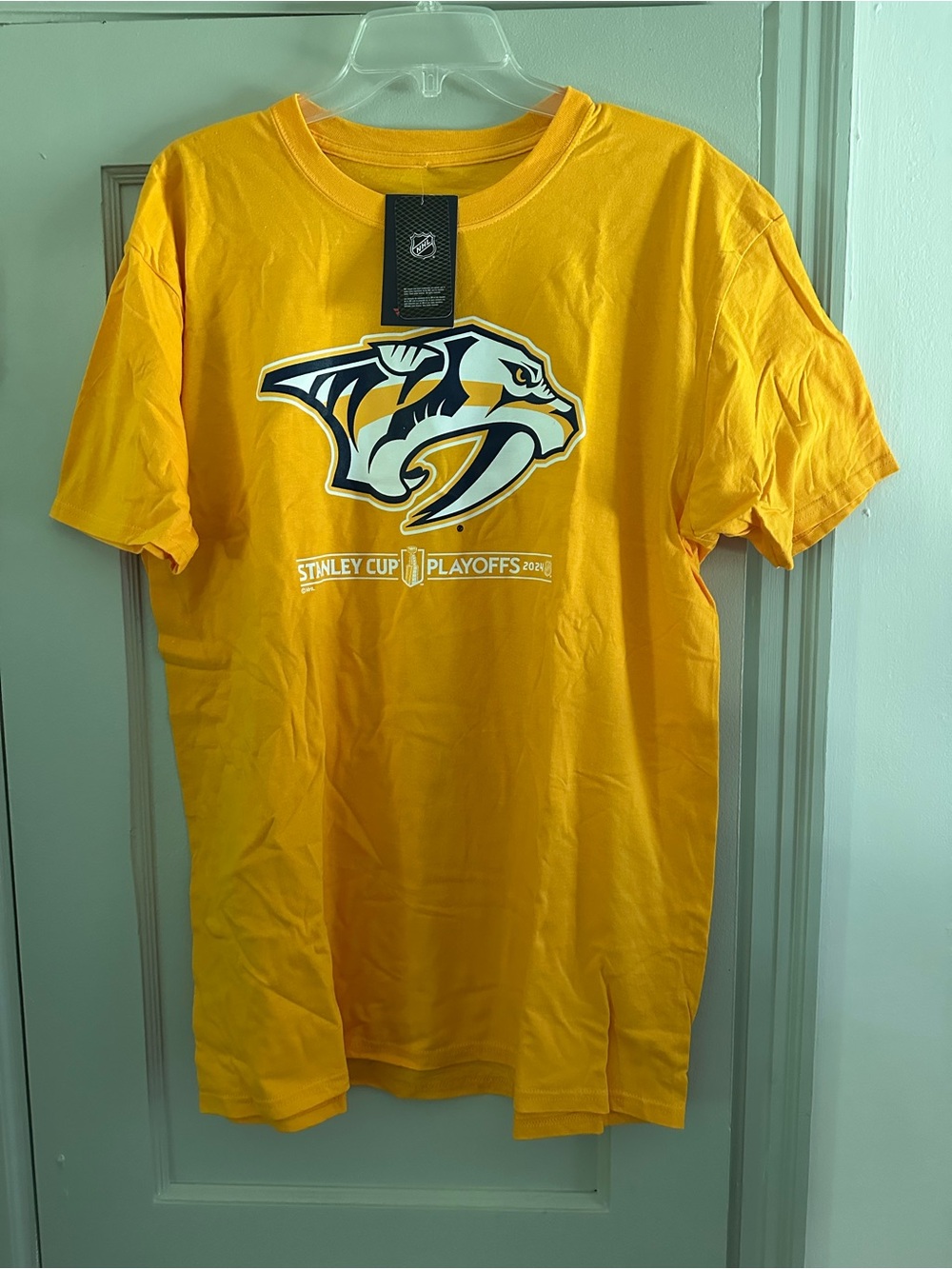 Fanatics Yellow Nashville Predators Stanley Cup Playoffs Tee